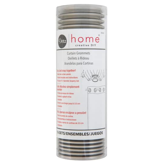 Dritz® Home 1.5" Pewter Curtain Grommets, 16 Sets